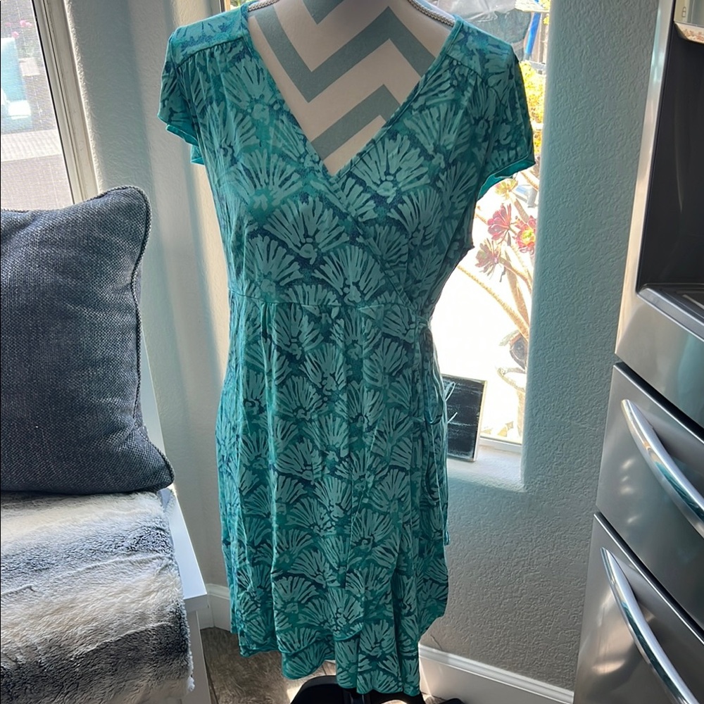 ❤️Fresh Produce Blue Flutter Sleeve Midi Dress